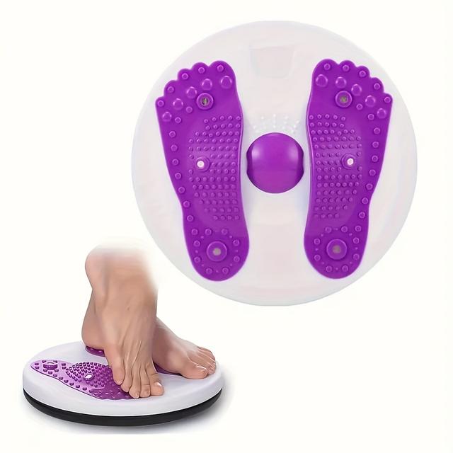 TEMU Lila mit Drehfunktion – Leises Heimtrainingsgerät für Core-Krafttraining, Haltung & Bauch mit Massageknoten, Tragbares Handgerät für Workouts, Fußpositionierung, Strukturierte Griffoberfläche