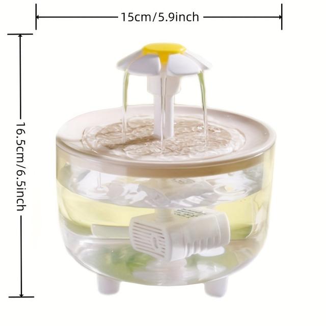 TEMU Cat Fountain, Large Capacity Indoor Cat Water Dispenser, Automatic Pet Water Feeder With Usb Low Voltage Power Supply, For Various Pets