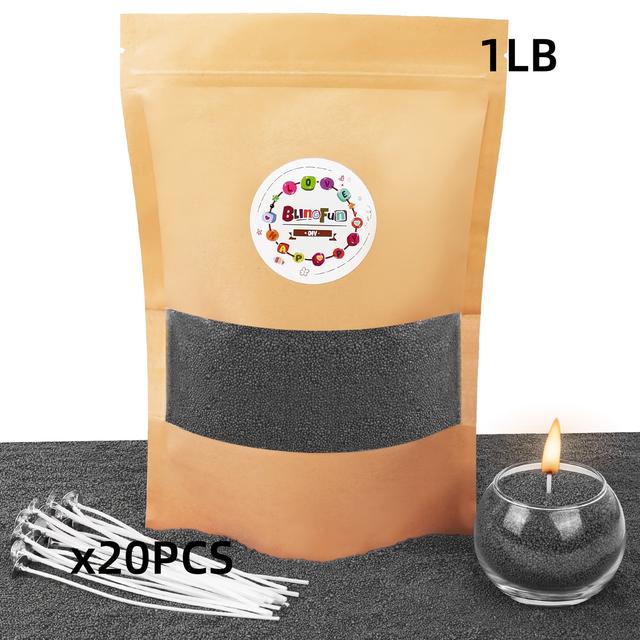 TEMU Blingfun Candle Making Set With Sand Paint, Featuring 5 Colors Of Sand Wax Pellets, Wicks, And Small Pellet Candles Suitable For Crafting, Weddings, And Celebrations