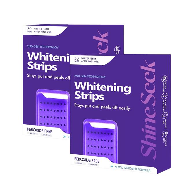 TEMU 56pcs/28 Pairs Purple Pap + Bright Strips, 4-in-1 Effect, Gentle Teeth, Suitable For Before Dates And Parties, Brighten Teeth And Unleash A