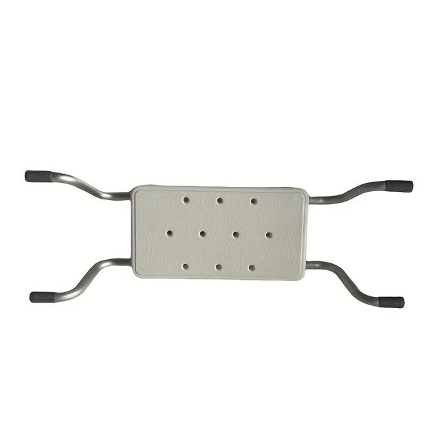 TEMU 1pc Adjustable Heavy-duty Bathtub Bench - Aluminum Shower Seat, 28.35-32.28 Inches, Supports Up To 350 Lbs, With Non-slip Surface & Armrests For Elderly, Ideal For Modern Bathrooms