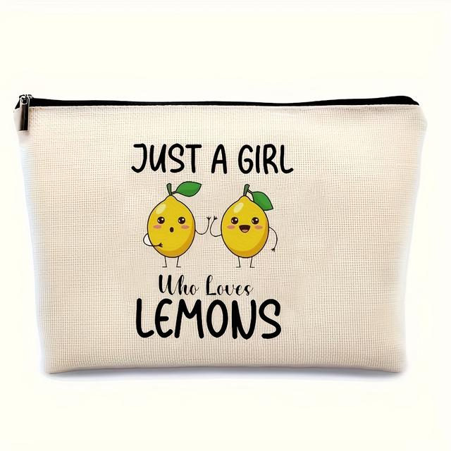 TEMU 1pc Funny Makeup Bag - Cute Cosmetic & Toiletry Travel Bag With Zipper Closure, Hand Washable - Gift For Women, Teens, Best Friend, Sister (birthday, Christmas, Friendship)