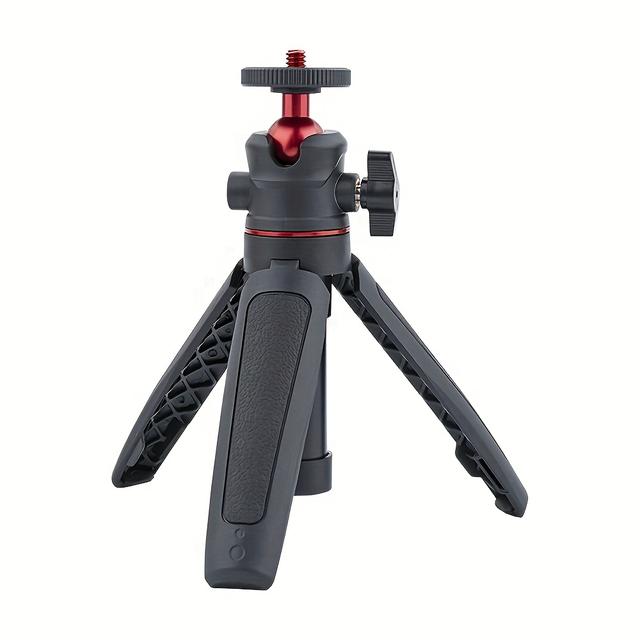 TEMU Compact Selfie Stick Tripod With Handle Grip For Webcam, G7x , Zv-1, , , A6600 Cameras - Portable Mini Vlogging Stand With Adjustable Legs & Rubber Feet For Stability