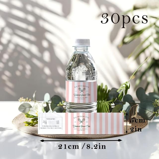 TEMU 30 Gepersonaliseerde Bruiloft Welkomst Waterfles Etiketten Die Op Te Printen Zijn, Gepersonaliseerde DIY Bruiloft Stickers, Custom Etiketten, Vaas Etiketten, Creatieve Bruiloft Ideeën