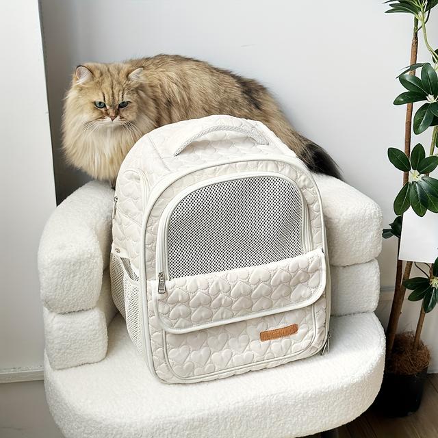 TEMU AMEEKLION Mochila para Gatos e Cães, Design de , Leve e Respirável para Pets até 16lb, Mochila Confortável para Caminhadas, Acampamentos, Visitas ao Veterinário e Uso Diário