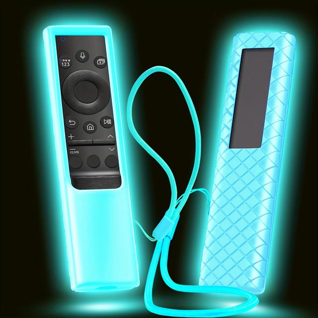 TEMU Hülle kompatibel mit for Samsung Solar-Fernbedienung, Case kompatibel mit for Samsung Smart TV-Fernbedienung, Leuchtet im Dunkeln, Universelle Silikonhülle mit Trageschlaufe