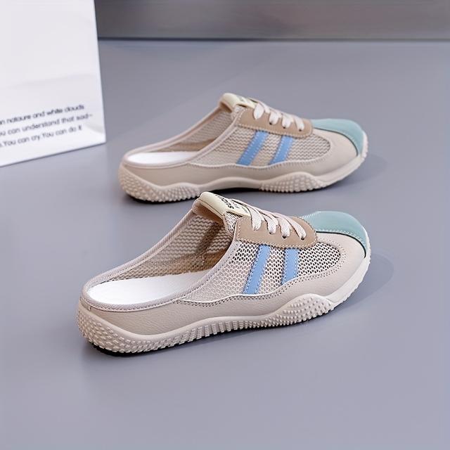 TEMU Women's Casual Flat Shoes, Outdoor Open-toe Half-'s Shoes With And Soft , Women Shoes