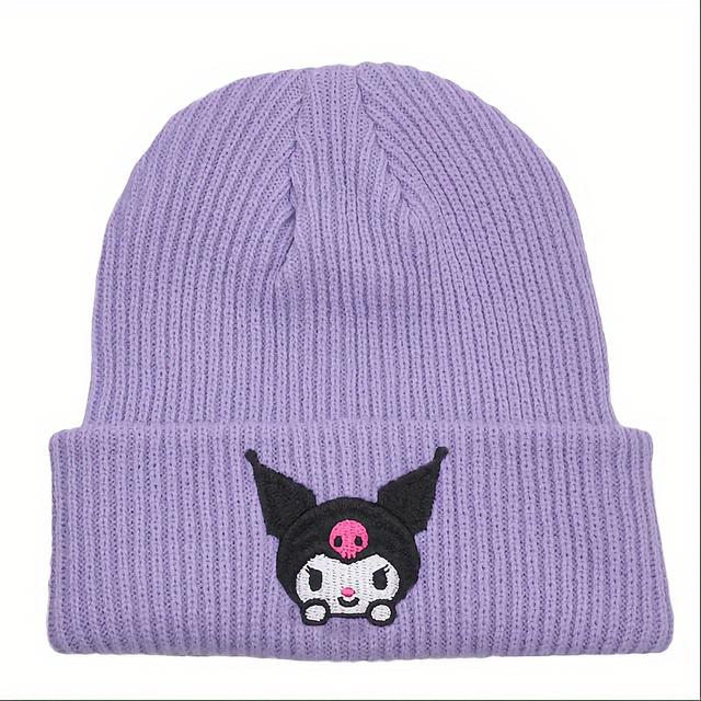 TEMU 1pc Cartoon Kt Artificial Jade Dog Thick Winter Warm Hat Embroidered Cap