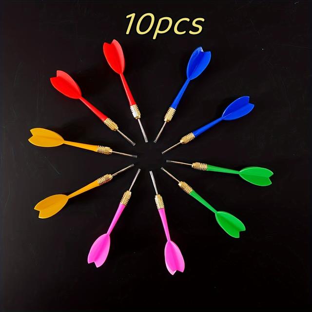 TEMU 10pcs Colorful Metal Darts, Outdoor Flying Darts Games Supplies