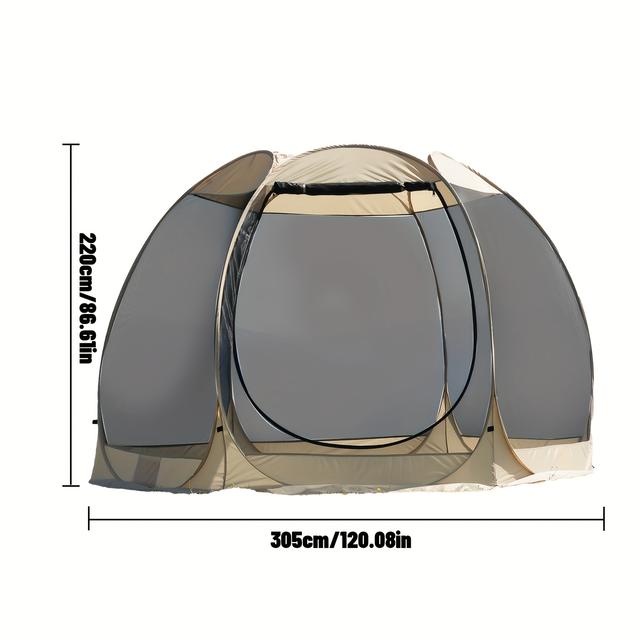TEMU Tente Portable Transparente PAICETUS pour 6-8 Personnes, Tente de Camping Légère Toutes avec Fermeture Éclair, Tissu Durable pour Jardin, Patio, Parc & en , Tentes pour Camping, Abri de Patio