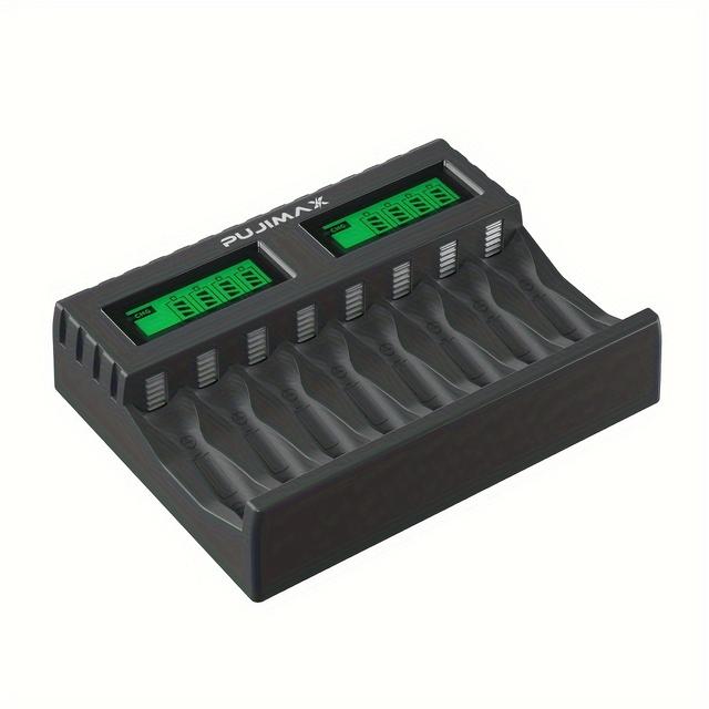 TEMU Pujimax 8-slot Charger For 1.2v Aa 2v Aaa Batteries, Do Not Charge Disposable Batteries Or 1.5v Batteries