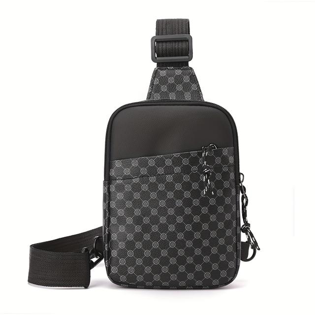 TEMU Women's Pu Crossbody Bag, Outdoor Casual Men's Multifunctional Sports Waist Bag With Adjustable Shoulder Strap, Suitable For Commuting, Hiking, And Traveling