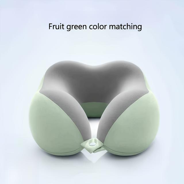 TEMU Comfortable U-shaped Neck Pillow, Suitable For Travel, Napping, And Office Use With Slow-rebound Support And Machine Washable Cover. For All