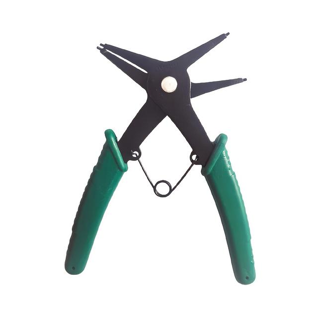 TEMU 1pc Professional 2-in-1 Snap Ring Pliers With Ergonomic Handle, 2-in-1 Fixed Ring Removal Tool, Suitable For Automotive, Electronics, Mechanical Maintenance, Car Tools