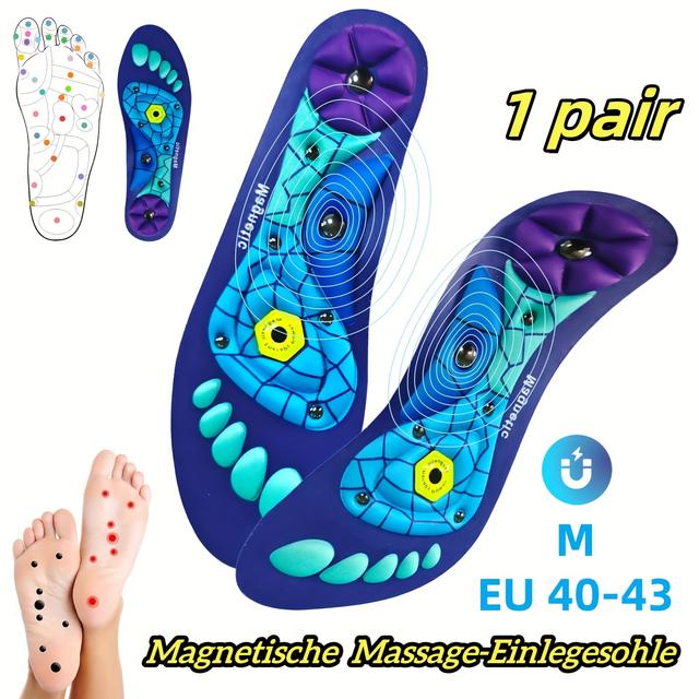 TEMU 1 Pair Kareal Magnetic Massage Insoles With Support - Shock Absorbing Heel & Arch Support, , Breathable Non-slip Eva Insoles For , Sports & Daily Use, Comfortable Footwear, Durable Footwear