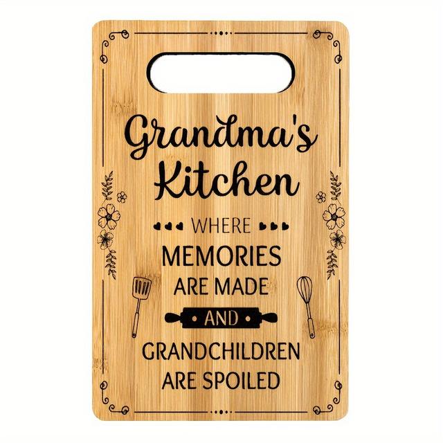 TEMU Unique Cutting Board Gifts For Grandma, Perfect For Her Birthday Or Mother's Day From Grandchildren, And Thoughtful Christmas Presents For Or .