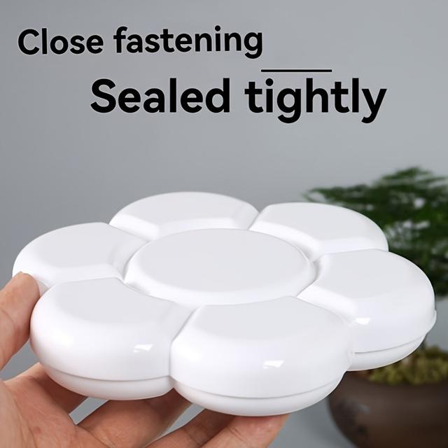 TEMU 2 Sets Of Art Painting Palettes In Plum Color, Each With Compartments For Gouache Paint