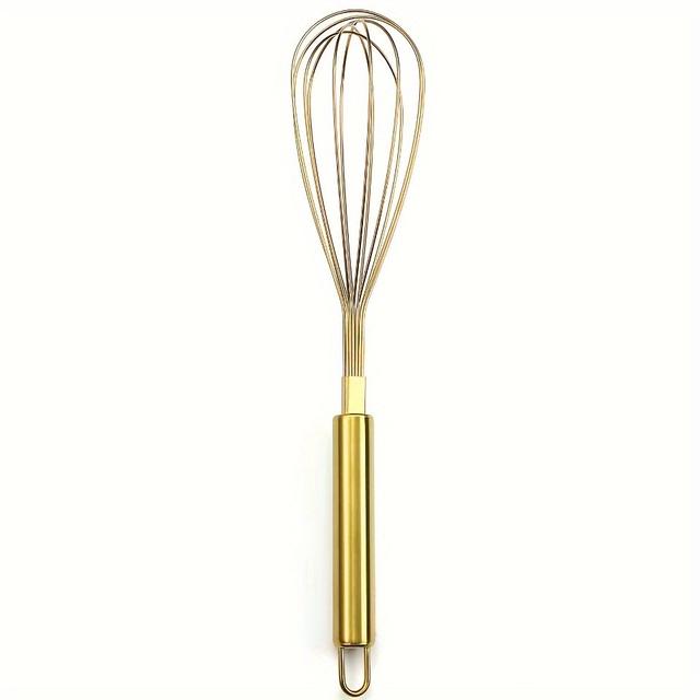 TEMU de Acero Inoxidable 1pc - Semi-Automático, y Mezclador Multifuncional para Hacer Pasteles y Cocinar, Dorado, Herramienta para Repostería