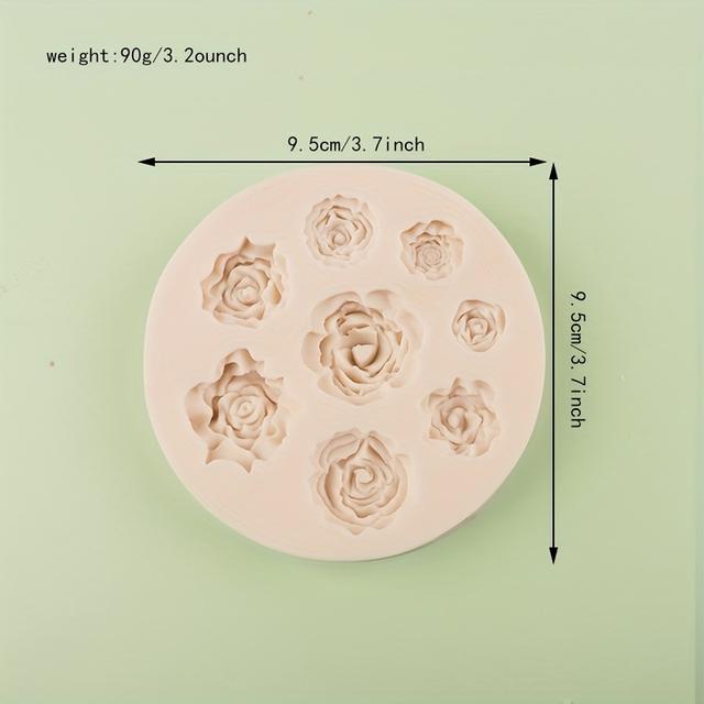 TEMU Silicone Rose Flower Mold For Chocolate, Fondant, , Cake Decorating - & , Easy To Clean, Heat Resistant From -40°f To 446°f, Microwave & Freezer Safe, Bpa Free - Diy Baking Tools