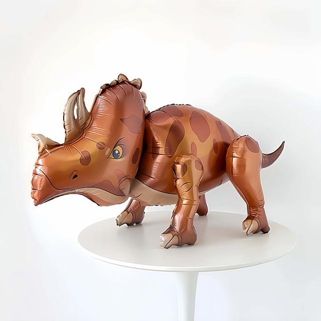TEMU Ein großer 3D Dinosaurier Ballon für Geburtstagsfeiern, bezaubernde, selbststehende Dino-Ballons, Aluminiumfolienballons, geeignet für Geburtstagsdekorationen für Kinder und Erwachsene.