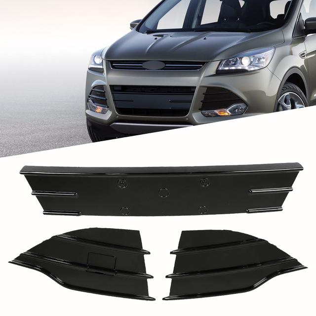 TEMU Black Lower Front Bumper Grille Painted Replacement For Escape Cj5z-17e810-ba Cj5z17e811ba Fo1036154pp 2013 2014 2015 2016