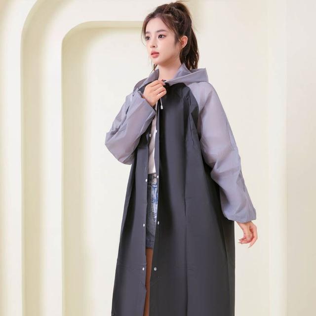 TEMU Durable Rain Poncho For Adults, Hooded And Thickened, Ideal For Outdoor Activities Like Travel, Camping, And Fishing