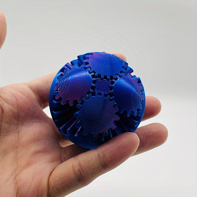TEMU 2.36" Diameter Unique 3d Printed Gear Ball - Colorful Design, Decor, Perfect Or Creative Gift 14+