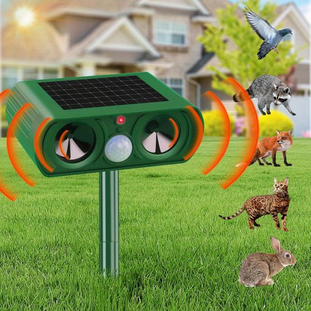 TEMU Solar Outdoor Cat Repellent Device - Technology Technology, Solar Powered, Effective Against Cats, Birds, Foxes, Raccoons, Rabbits & Rodents, Cat Technology,