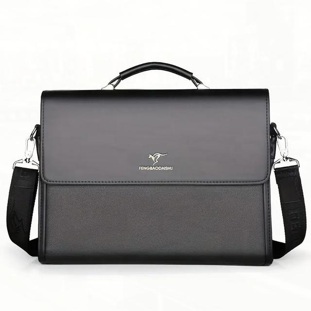 TEMU スタッズ付きのメンズビジネスブリーフケース - 頑丈なオフィスバッグ、トップハンドルとショルラップ、ラップトップや書類、タブレット用の広々とした内部 - 仕事、旅行、会議に最適なトな黒と茶色ののブリーフケース - ビジネス、通勤、洗練されたデザイン、頑丈な構造、企業アクセサリー、頻繁に旅行する人々、通勤バッグ、モダンなブリーフケース、高品質の構造、企業向けの男性に最適