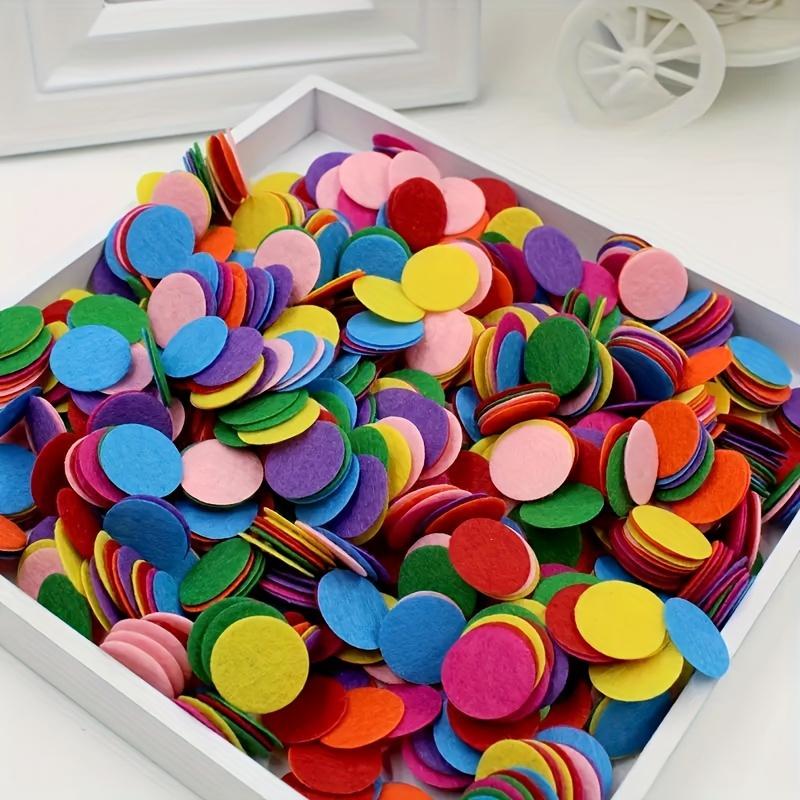 TEMU 250pcs Vibrant Felt Circle Set - Assorted Colors For Diy Crafts, Sewing Projects & Creative Decorations, Soft Fabric Material, Ideal For Handcrafted Items, Sewing Supplies Accessories