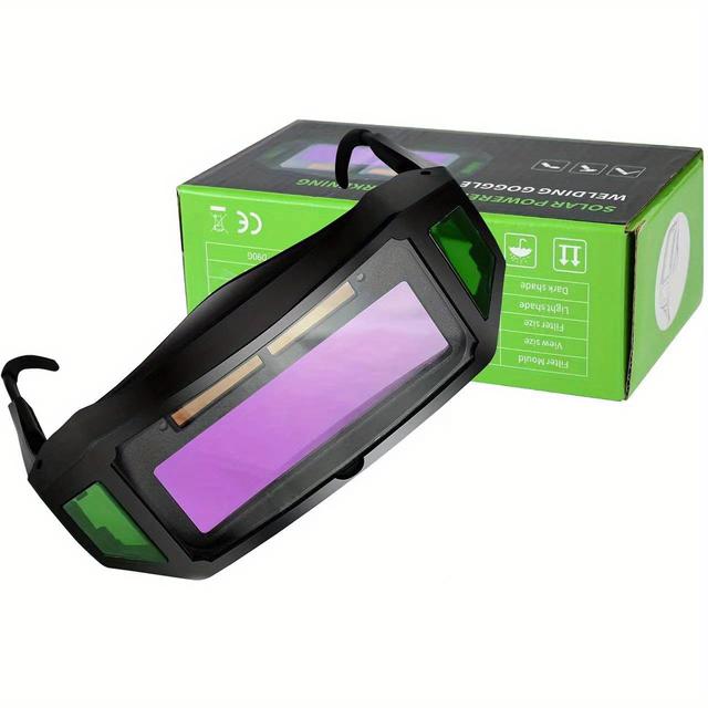 TEMU Auto Darkening Welding Goggles 2 Arc Sensors Safety Goggles Shade 11 Solar True Color Welding Glasses Uv Protection Goggles Welder Mask