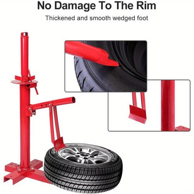 TEMU Manual Tyre Changer Portable Vehicles Garage Tool Car Tyre Changer Remover Suitable For Car Bicycle Kart Red