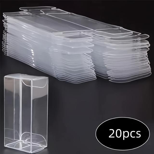 TEMU 20pcs 1/64 Scale Model Car Display Box - Transparent Square Pvc Collection Display Box, Suitable For Gift Display