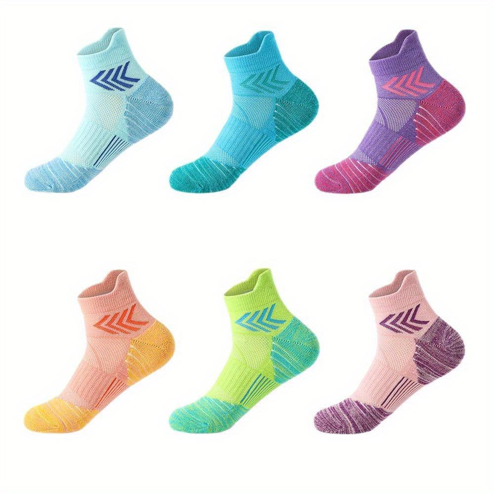 TEMU 6 Pairs Of Dual Major Basketball Socks, Marathon Running Socks, Short Training Socks, Badminton Towel Socks, Unisex