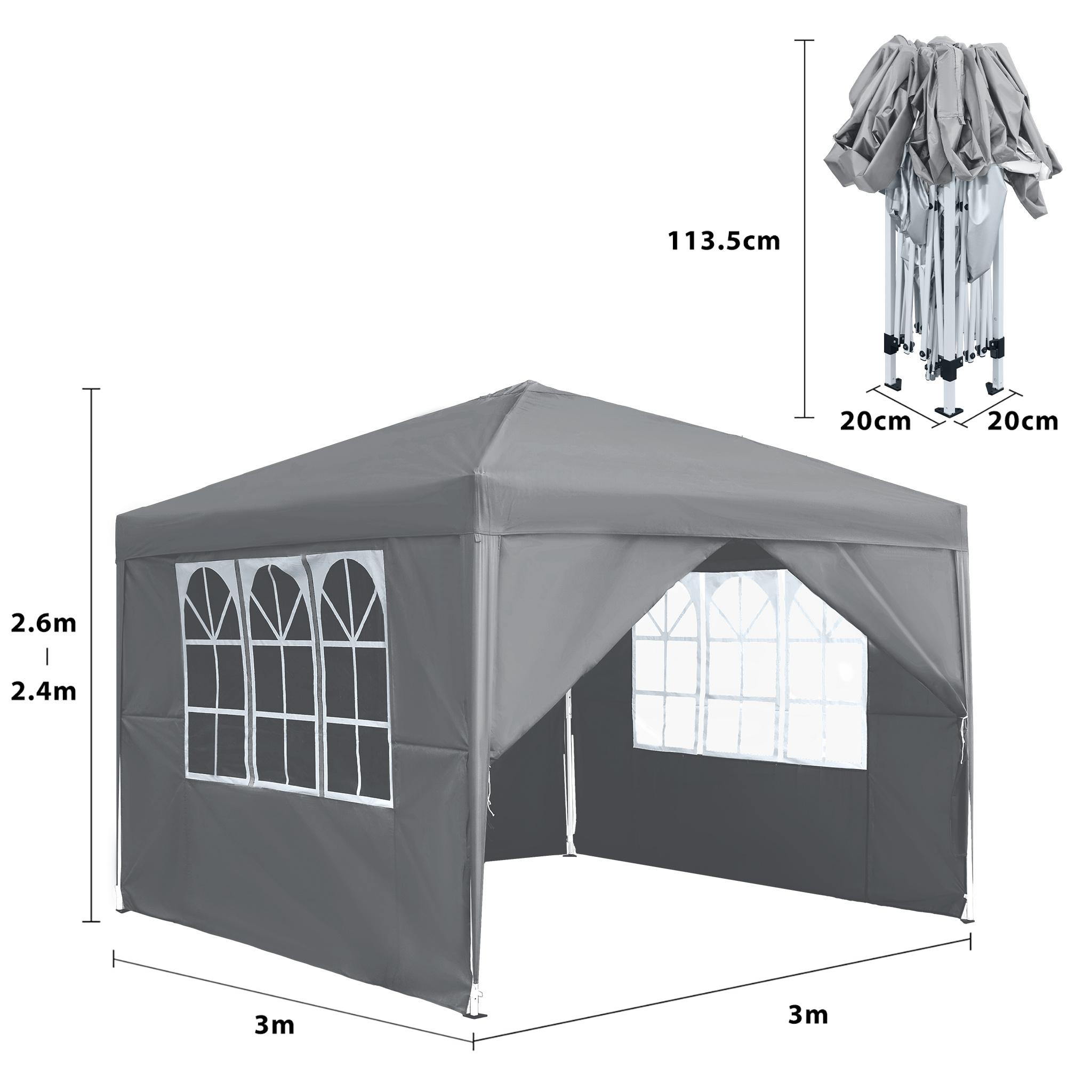 TEMU A 3x3 Meter Collapsible Tent Suitable For Gardens And Outdoor Areas, Perfect For Summer Gatherings And Day