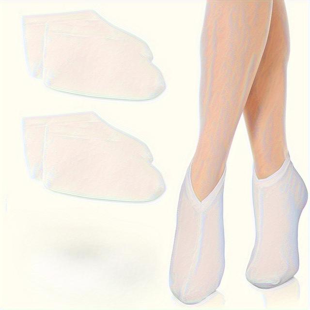 TEMU 4pcs Overnight Moisturizing Socks, Hydrating Socks, Moisturizing Socks For Men And Women, White