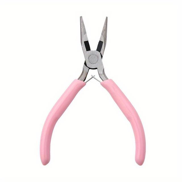 TEMU Handmade Pliers Pink Pointed Nose Pliers Jewelry Pliers, Multifunctional Round Nose Pliers Mini Jewelry Winding Beaded Tool