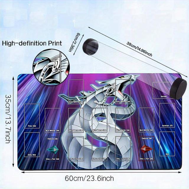 TEMU Ygo Play Mat And Storage Tube Suit Set, Suitable Gi Oh Play Mat, Mtg Ygo Tcg Ccg Play Mat Compatible For Trading Card Game, Compatible Mouse Pad, Creative Gifts