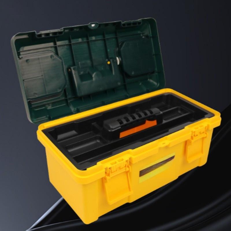 TEMU 2 Layer Tool Box Large Capacity Portable Tools Storage Box Durable Multifunction Tool Organizer Box