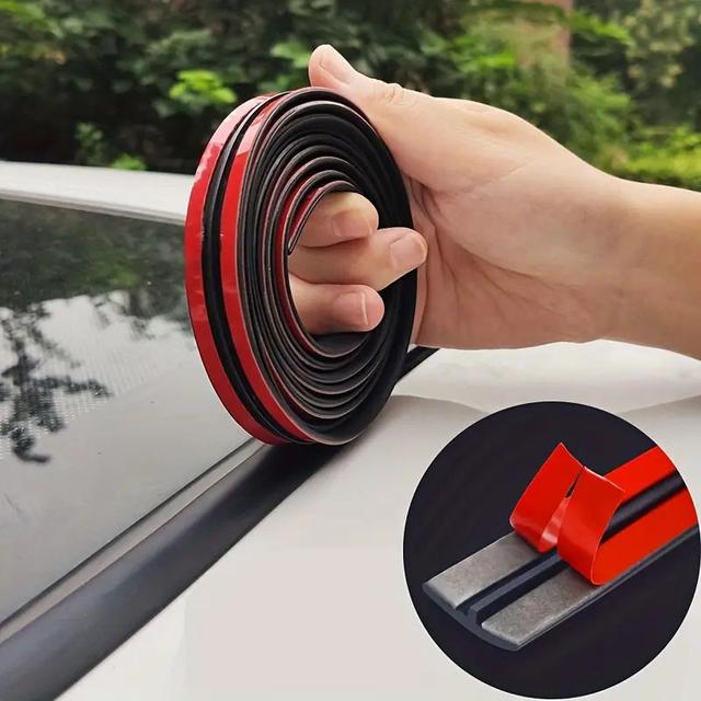 TEMU Multi-use, Fit Rubber Tape - Durable Sealant For Front & Rear Windshields, Sunroofs - Compatible With Multiple Models (78.74in) Rv Molding Trims