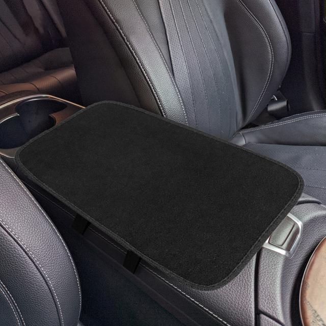 TEMU 1pc Car Armrest Pad, Center Console Lift Pad, Black, For Car Interior, Armrest Cover, Armrest Box Lift Pad, Universal Car Model, Perfect New Year Gift Choice