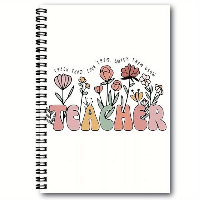 TEMU 1 قطعة ملاحظات حلزونية لتقدير - تصميم "معلمون يختلفون"، صفحة، هدية مثالية للمعلمين، زملاء العمل، والأقارب، مستلزمات المكتب | ملاحظات ملهمة | جودة الورق، أفضل للاستخدام في الفصل الدراسي