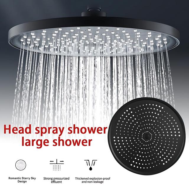 TEMU Pressurized Shower Head Large Shower Head Pressurized Single Head Household Shower Head Bathing Set