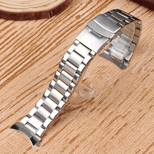TEMU 1pc Stainless Band - 22mm End, , Size For Men And , Metal Bracelet , For & Watches, Accessory