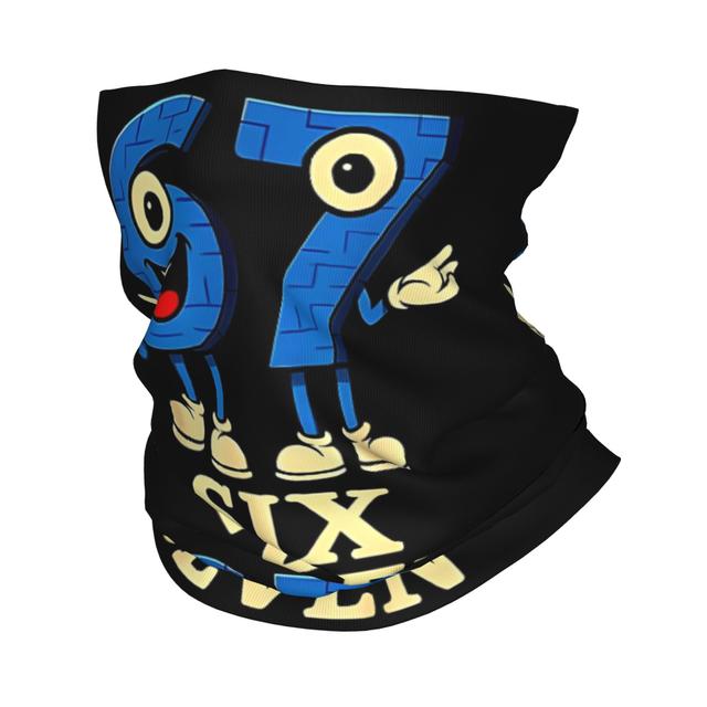 TEMU 67 6 6 7 Italian Brainrot Gaming Meme Scarf Neckerchief Neck Face Mask Made Of, Retro Style, Unisex, Ideal For Outdoor Activities Like Cycling And Fishing, Featuring A Soft Texture