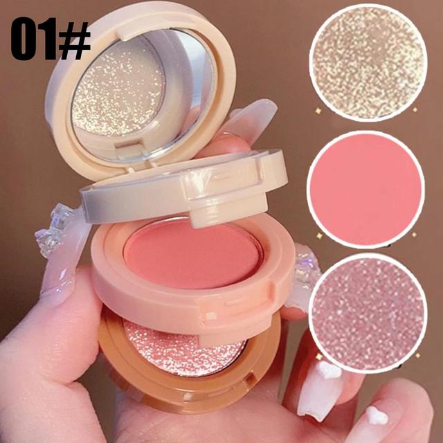 TEMU Makeup Palette Featuring Matte And Pearlescent Eyeshadows, Blush, Highlighter, And Contouring In -layer Design For Skin Brightening.