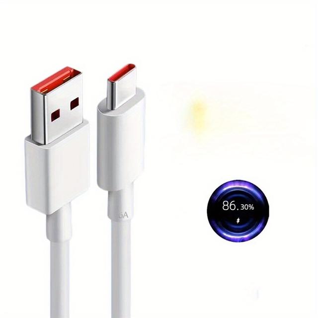 TEMU 45W Xiaomi Szupergyors Töltőkábel - USB - Type-C, Kompatibilis Mi 14/13/12/Redmi Note 11 Pro készülékekkel, 5A Nagy Áramerősségű PD Gyors Töltő Adatkábel