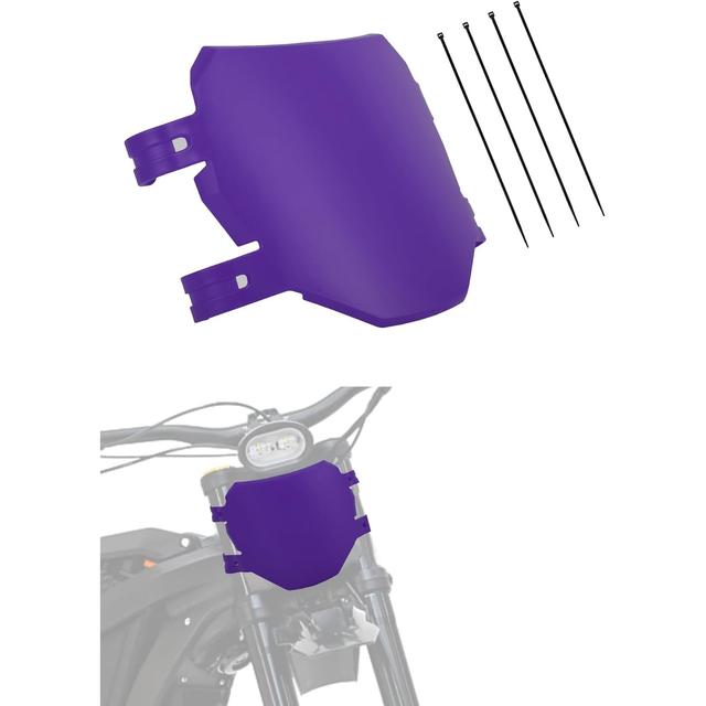 TEMU Replacement Front License Plate For Electric Bikes Measuring 8.78 Inches By 6.69 Inches, Compatible With Models Like Q20, Tutti Soleil 01, , Mx3, Mx4, Mx5, Pro, , , And X260 In Purple