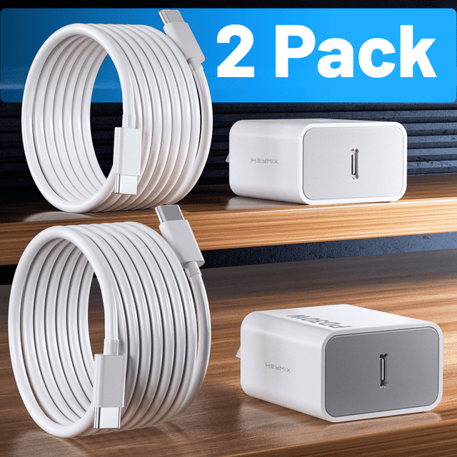 TEMU 2pack 30w Charger, Usb C Charger With Type C Cable Cord, Usb C Wall Charger For Phone 16/ 16 Pro Max