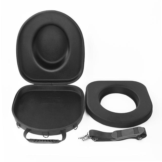 TEMU 1pc Eva Cowboy Hat Storage Case - Black, Hand Washable, Portable Travel Hat Carrier For Hiking, Fishing, And Outdoor Activities